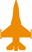 橙色飞机图标