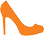 橙色高跟鞋材图标